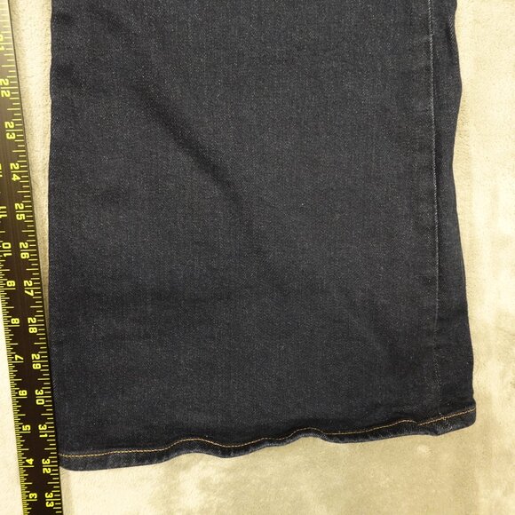 Express Jeans ’70s Flare Mid Rise Dark Wash Jean Women’s Size 16R - Picture 4 of 13
